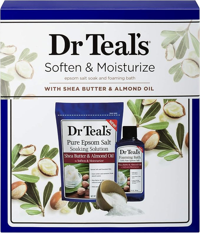 Dr Teal's Soften & Moisturize with Shea Butter & Almond Oil Epsom Salt Soaking Solution and Foaming Bath (Shea Butter & Almond Oil)