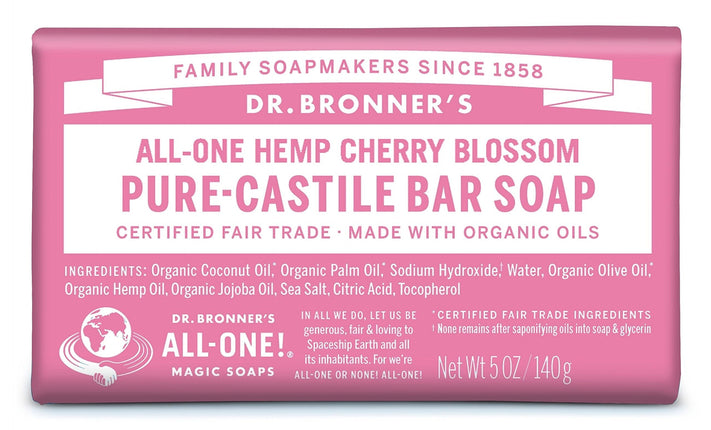 Dr. Bronner's Pure Castile Bar Soap Cherry Blossom 140G