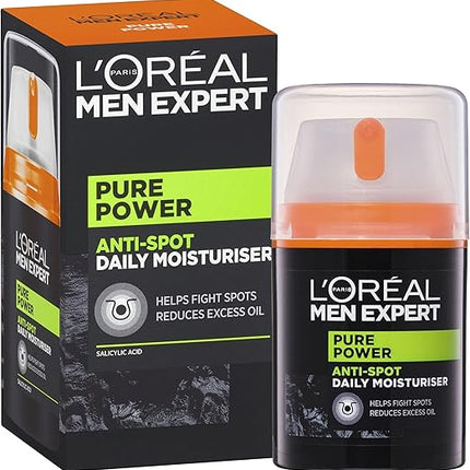 Loreal Men Expert Pure Power Anti Spot Moisturiser For Oily Skin 50ML