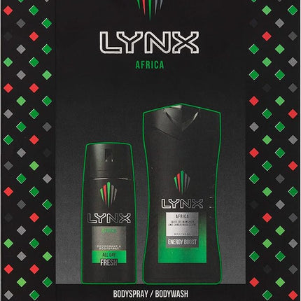 Lynx Africa Duo Men Body Wash and Body Spray Gift Set