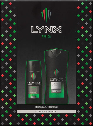 Lynx Africa Duo Men Body Wash and Body Spray Gift Set