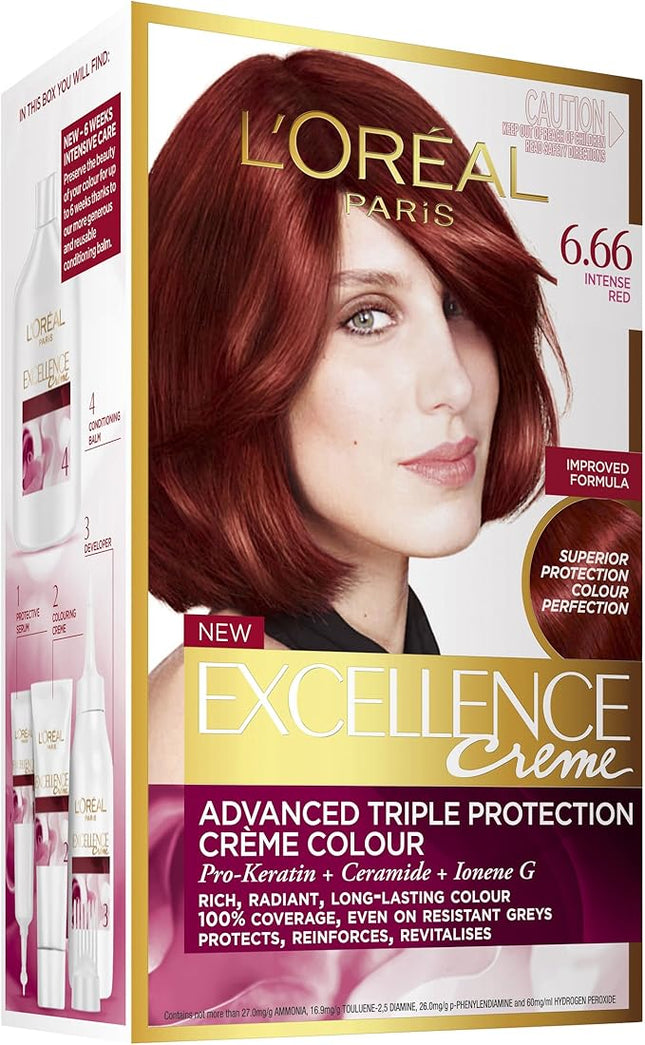 L'Oreal Excellence Creme Hair Colour 6.66 Intense Red