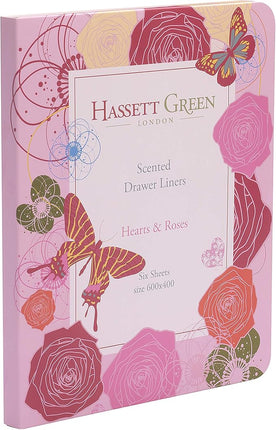 Hasset Green Rose Geranium Scented Drawer Liners 6 Sheets