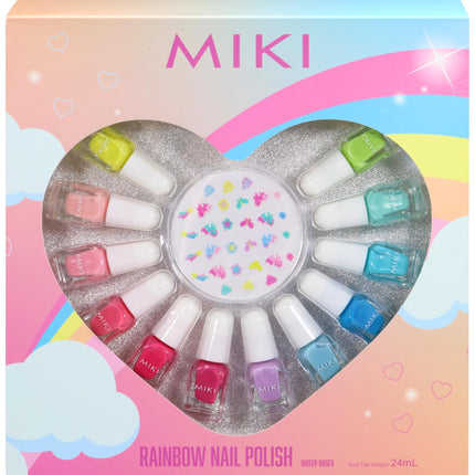 Miki Rainbow Nail Polish Set for Kids 25ML
