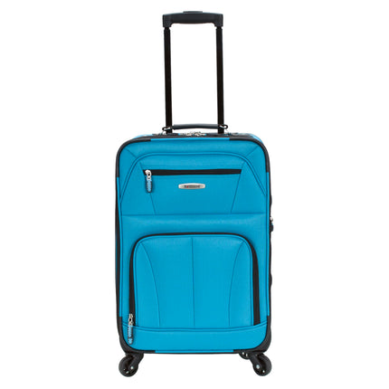 Rockland Pasadena Softside Spinner Wheel Luggage Turquoise Carry On 20 Inches