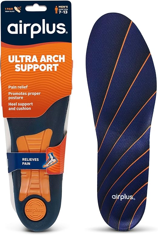 Airplus Ultra Arch Support Insoles for Men Size 7 to 13