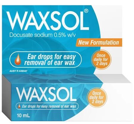 Waxsol Ear Drops 0.5 Percent Bottle 10ML