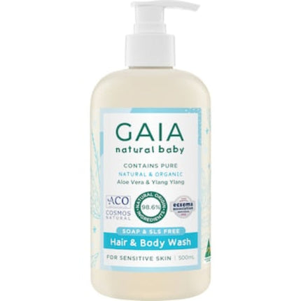 Gaia Natural Baby Hair & Body Wash 500ml