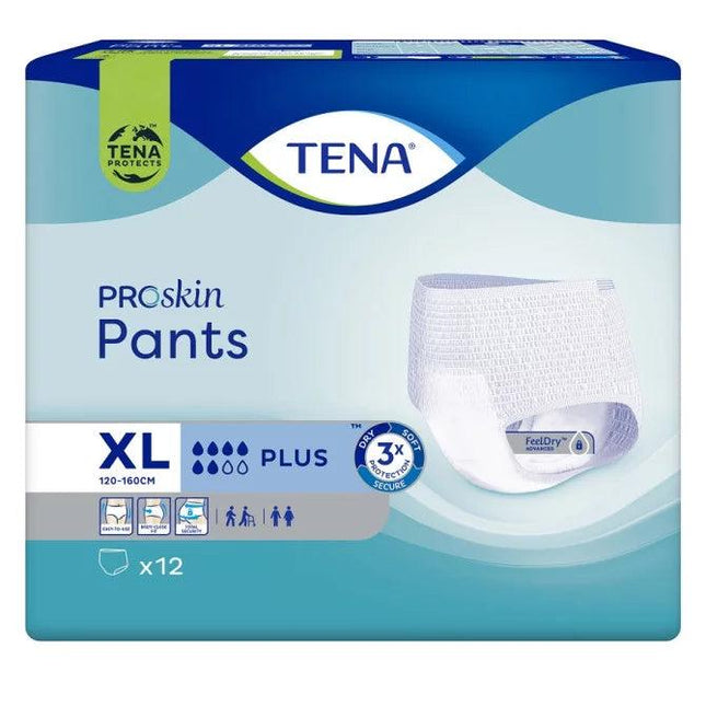 Tena Pants Plus Extra Large 12 Pack - OhYouLuckyDuck.com.au