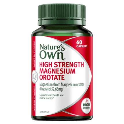 Natures Own High Strength Magnesium Orotate 60 Capsules - OhYouLuckyDuck.com.au