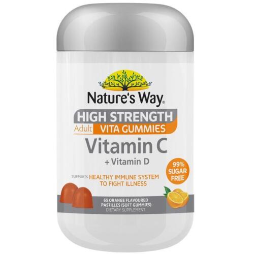 Nature's Way High Strength Adult Vita Gummies Vitamin C + Vitamin D 65'S - OhYouLuckyDuck.com.au
