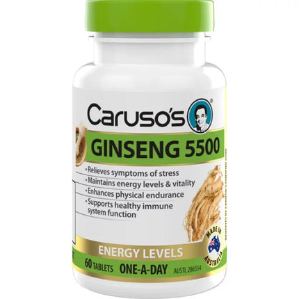 Caruso's Ginseng 5500 60 Tablets - OhYouLuckyDuck.com.au