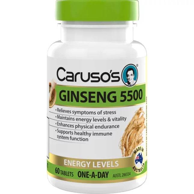 Caruso's Ginseng 5500 60 Tablets - OhYouLuckyDuck.com.au