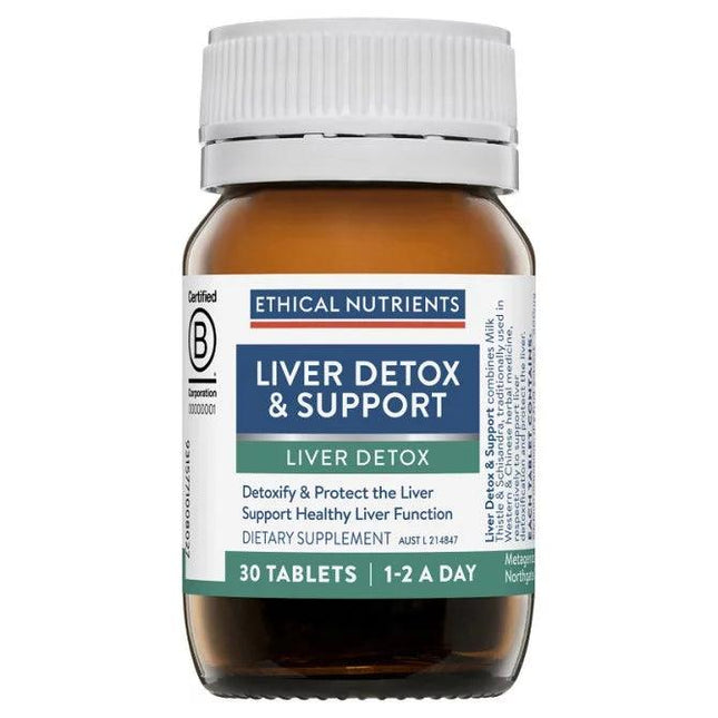 Ethical Nutrients Liver Detox & Support 30 Tablets - OhYouLuckyDuck.com.au