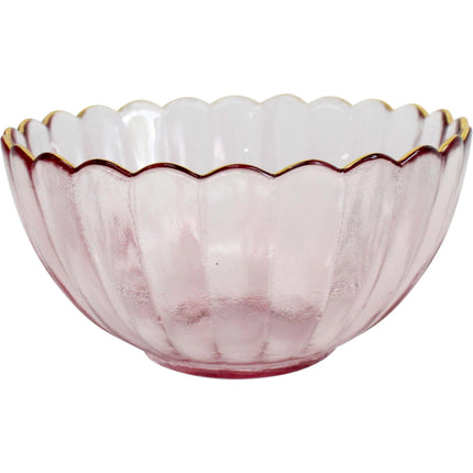 Glass Bowl Medium Plum/Gold