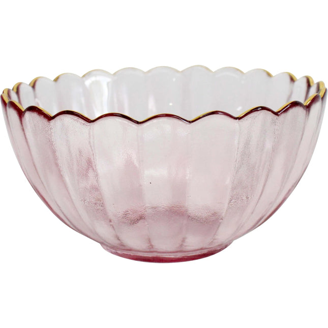 Glass Bowl Medium Plum/Gold