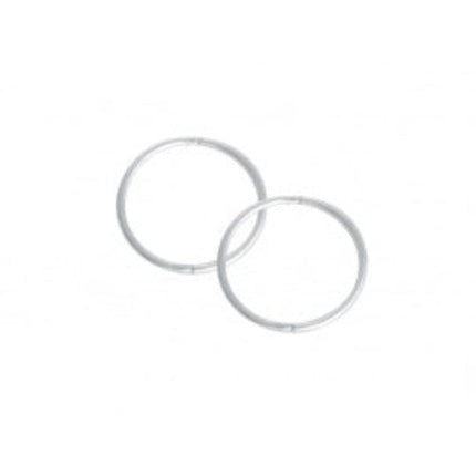 Studex Sterling Silver Medium Plain Sleeper Earrings for Sensitive Ears 14MM