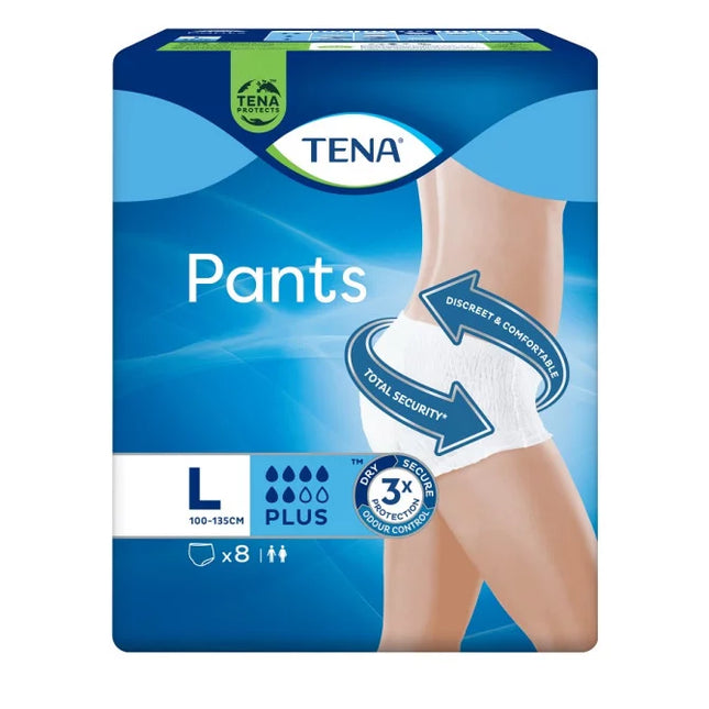 Tena Pants Plus Large 8 Pack - OhYouLuckyDuck.com.au