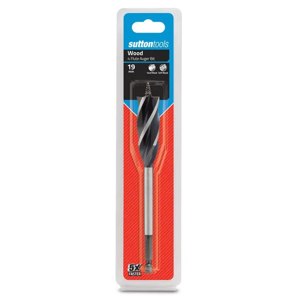 Sutton Bit Drill Auger 19.0mm X 165mm 4 Flute