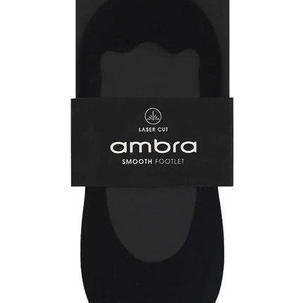 Ambra 2 Pack Smooth Footlet Black