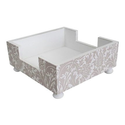 Lavida  Artichoke Wood Napkin Holder Home Kitchen Square White