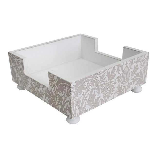 Lavida  Artichoke Wood Napkin Holder Home Kitchen Square White