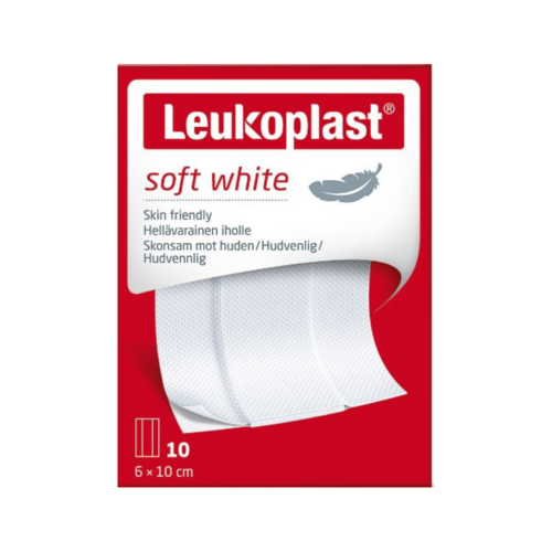 Leukoplast Soft White Dressings Pre-cut 6cm x 10cm 10 Pack - OhYouLuckyDuck.com.au