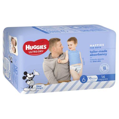 Huggies Nappies Ultra Dry Junior Boy 14 Pack - OhYouLuckyDuck.com.au
