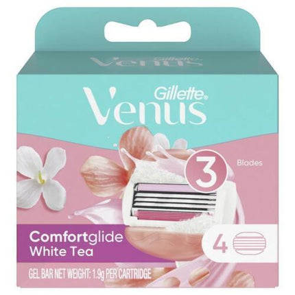 Gillette Venus Comfort Glide White Tea Cartridge 4s - OhYouLuckyDuck.com.au