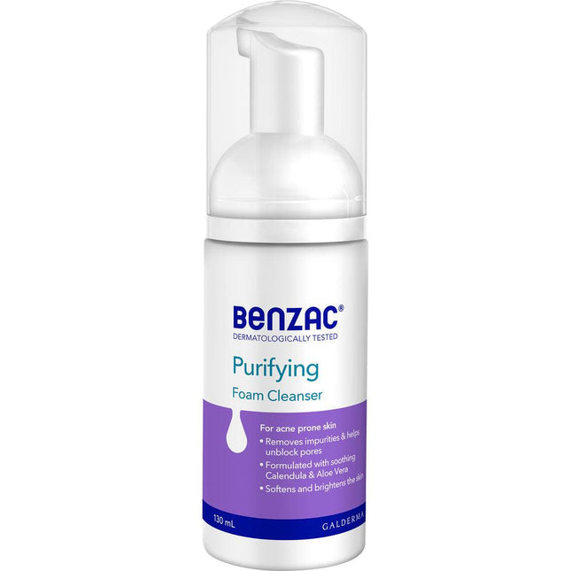 Benzac Purifying Foam Cleanser 130ml - OhYouLuckyDuck.com.au
