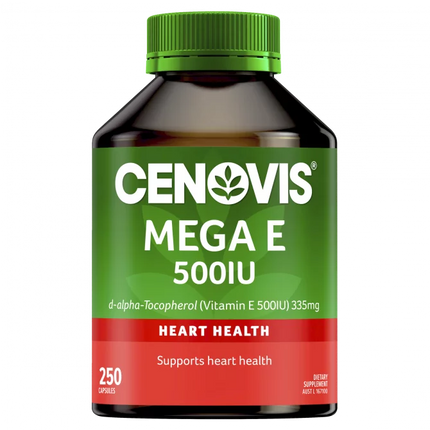 Cenovis Mega E 500IU Vitamin E 250 Capsules - OhYouLuckyDuck.com.au