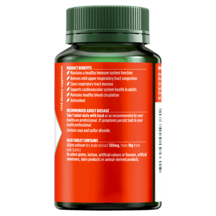 Natures Own High Strength Garlic 10000mg 100 Tablets - OhYouLuckyDuck.com.au