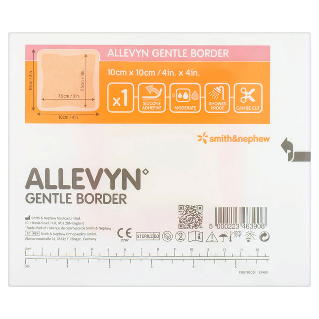 Allevyn Gentle Border Adhesive Dressing 10 x 10 cm Single