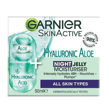 Garnier Skin Active Hyaluronic Aloe Hydrating Night Jelly Moisturiser 50ml - OhYouLuckyDuck.com.au