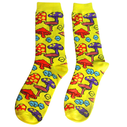 Sock Society Magic Mushrooms Novelty Crew Socks