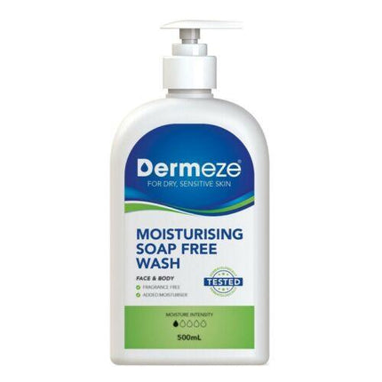 Dermeze Moisturising Soap Free Wash Bottle - 500mL - OhYouLuckyDuck.com.au
