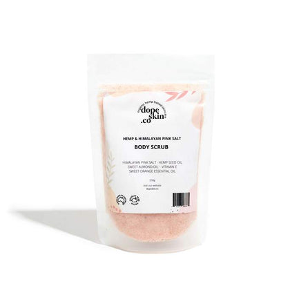 DOPE SKIN CO HEMP & HIMALAYAN SALT BODY SCRUB – 250G - OhYouLuckyDuck.com.au