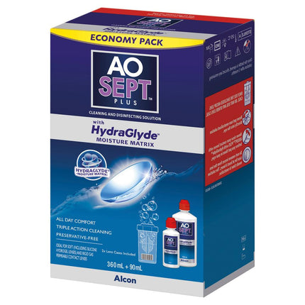 Aosept Hydraglyde Economy Pack 360 Plus 90ml - OhYouLuckyDuck.com.au