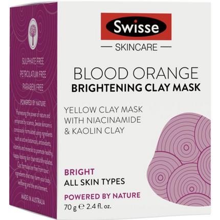 Swisse Skincare Blood Orange Brightening Clay Mask 70g - OhYouLuckyDuck.com.au
