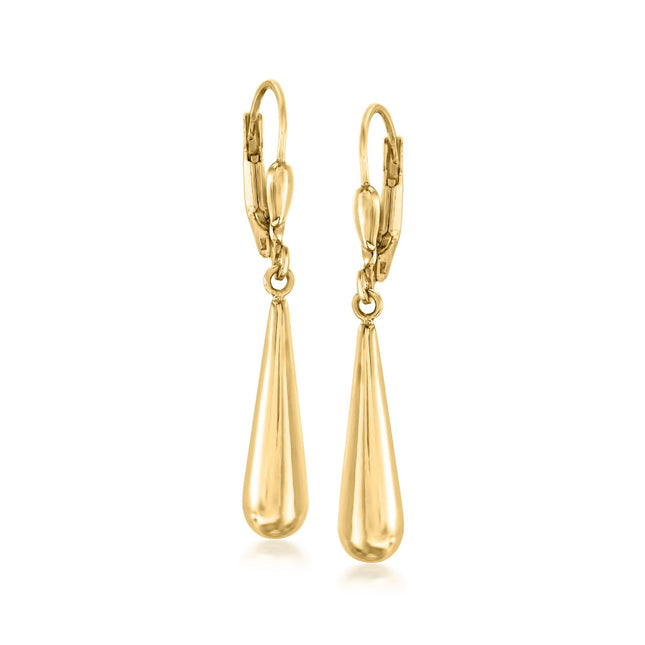 Ross Gold Plated Dangle Tear Drop Earrings