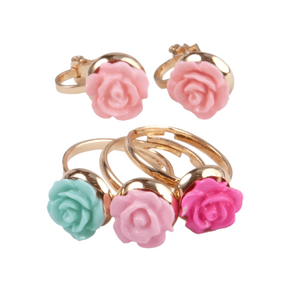Great Pretenders Boutique Rose Rings & Earrings
