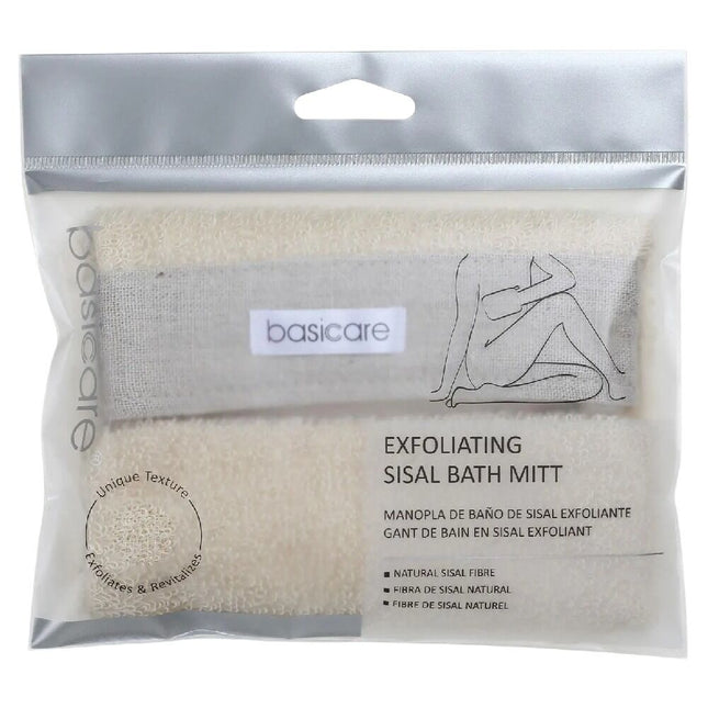 Basicare Exfoliating Sisal Bath Mitt 13cm x 20cm
