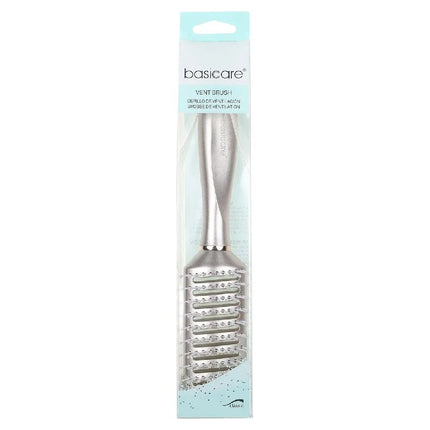 Basicare Vent Brush Black With Ball Tip Pins For Fast Blow Drying And Styling