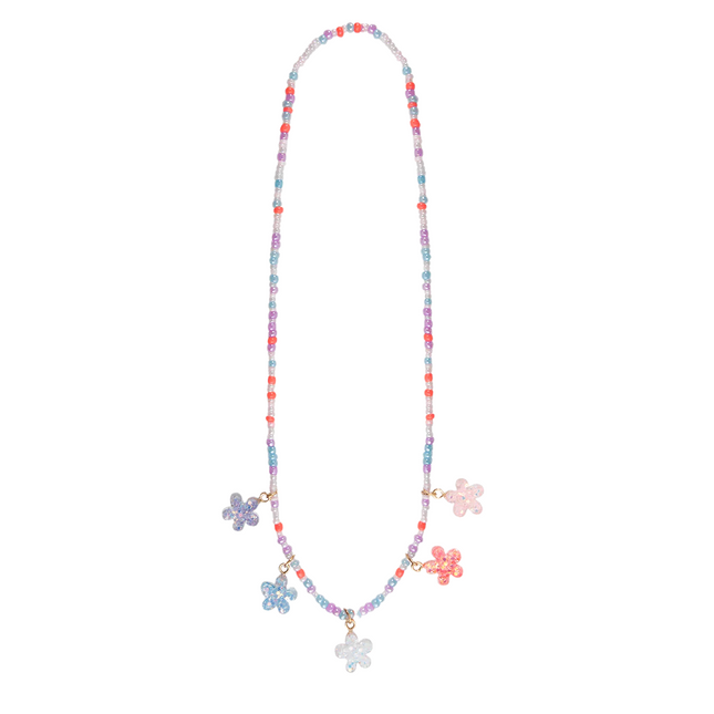 Boutique Shimmer Flower Necklace