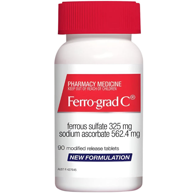 Ferro grad C Iron and Vitamin C 90 Tablets