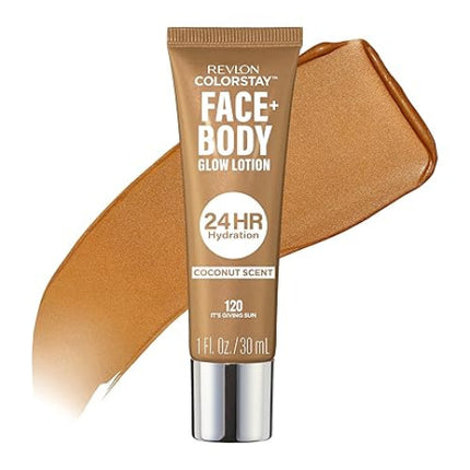 Revlon Colorstay Face And Body Glow Lotion Hydrating Glow Moisturizer 24HR Hydration 120