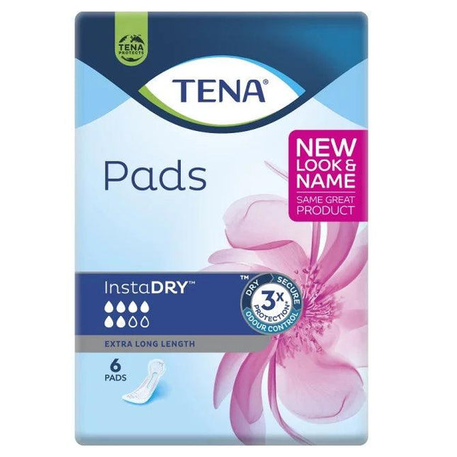 Tena Pads Instadry Long Length 6 Pack - OhYouLuckyDuck.com.au