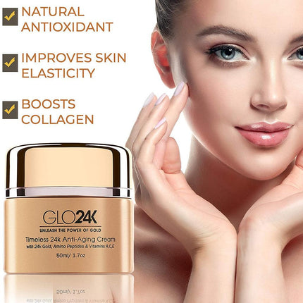 GLO24K Timeless 24k Anti-Aging Cream 50ml - OhYouLuckyDuck.com.au