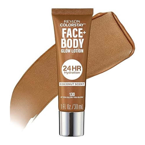 Revlon Colorstay Face And Body Glow Lotion Hydrating Glow Moisturizer 24HR Hydration 130