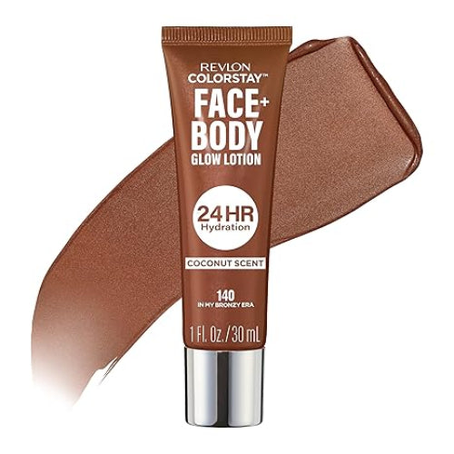 Revlon Colorstay Face And Body Glow Lotion Hydrating Glow Moisturizer 24HR Hydration 140